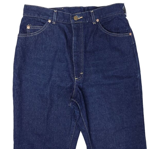 Vintage USA Lee Mom Jeans Womens 14 Petite (30x28) Blue Union Made Western Rodeo - Picture 2 of 8